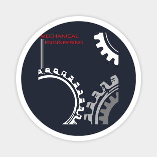 mechanical engineering text & gear logo design Magnet